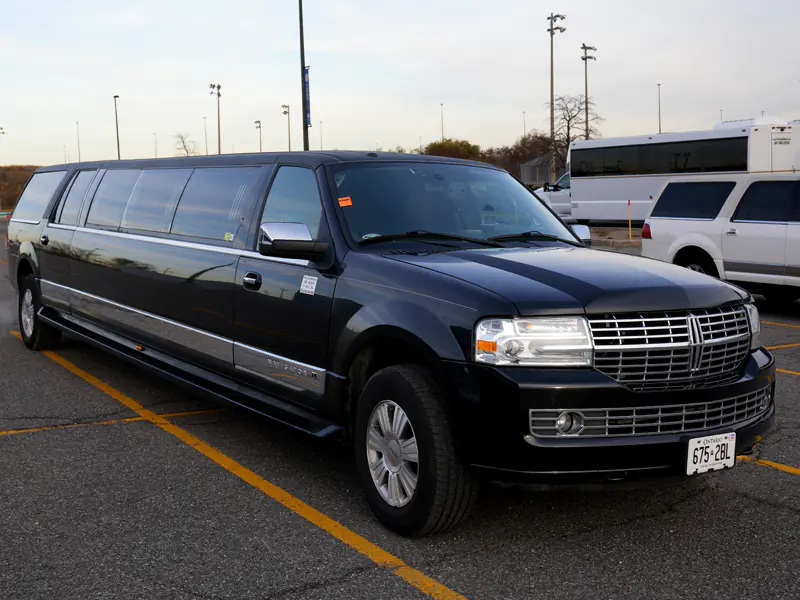 black wedding limo