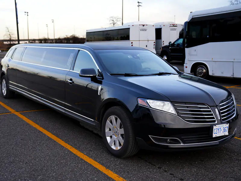 black wedding limousine rental